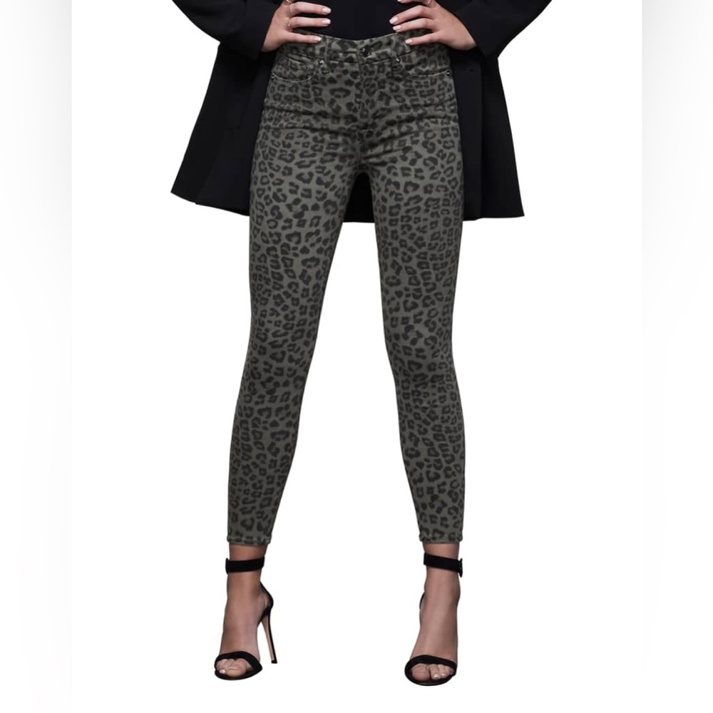 Good American Good Legs Leopard Print Jeans 0094